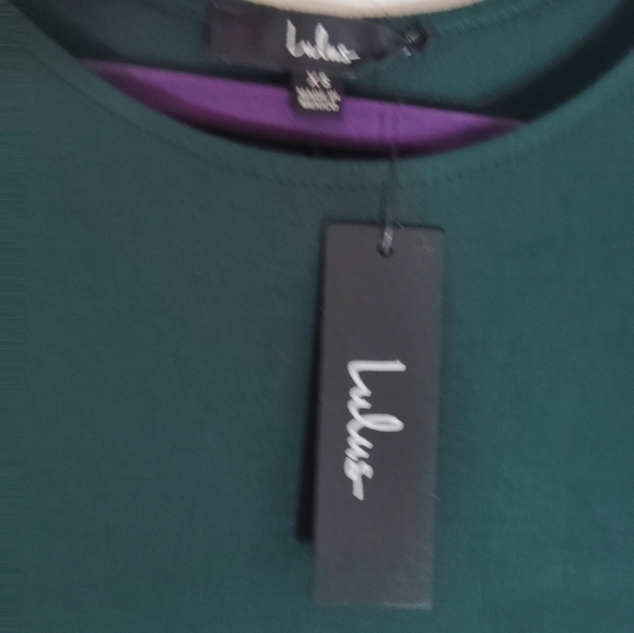 NWT!! LULU'S, Forest Green Long Sleeve Maxi Dress. Size XS - Picture 10 of 11